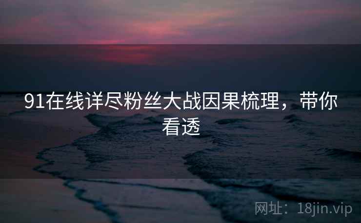 91在线详尽粉丝大战因果梳理，带你看透