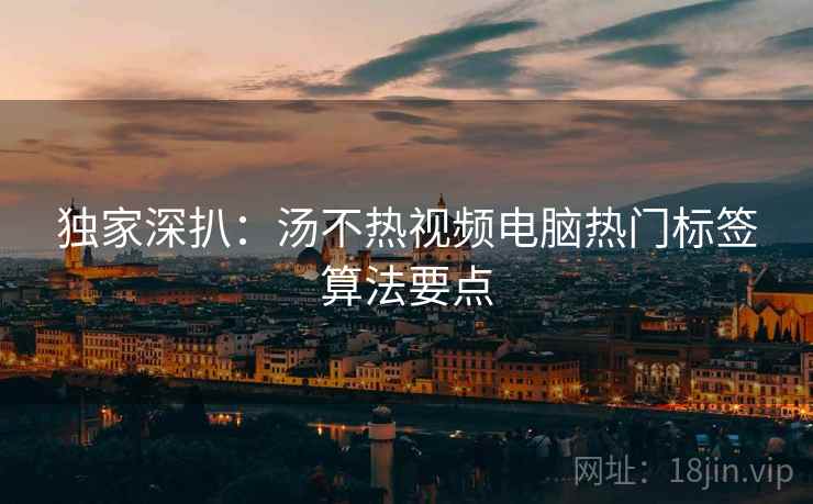 独家深扒：汤不热视频电脑热门标签算法要点